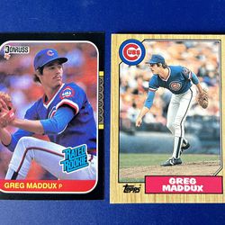 Greg Maddux Rookie Baseball Card Lot 