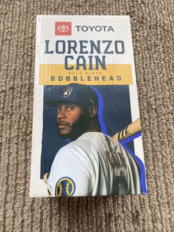 **Lorenzo Cain Milwaukee Brewers Bobblehead SGA 2021 Gold Glove Giveaway