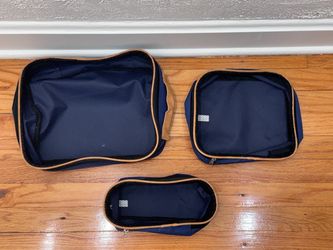 3Pc Navy Travel Luggage Packing Organizer Cubes (1-set)