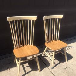 Tall Back Wood Chairs