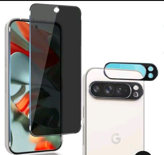 Google Pixel 9 Pro XL Privacy Tempered Glass Screen Protector+Lens Protector