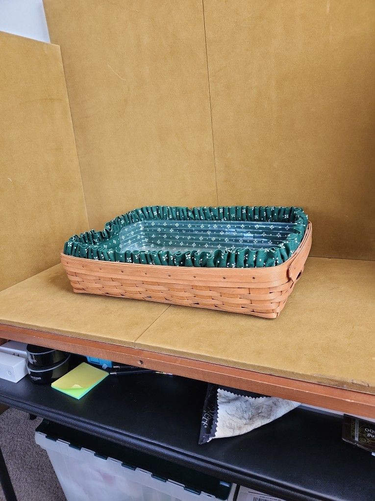 Longaberger Serving Tray With Liner And Protector 