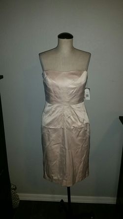 New Size 6 Jessica Simpson champagne strapless Sheath dress cocktail party