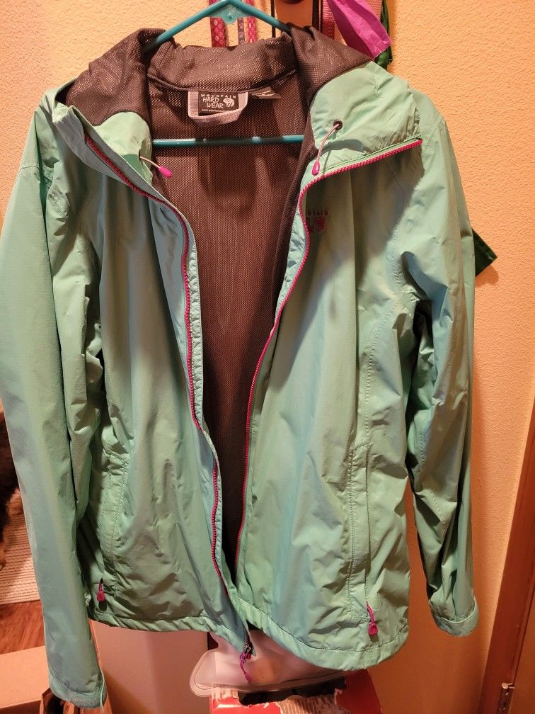Women's Mountain Hard Wear Mint Green Jacket, XL