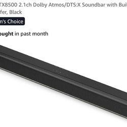 Sony HTX8500 2.1ch Dolby Atmos/DTS:X Soundbar with Built-in subwoofer, Black