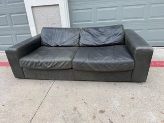 Restoration Hardware Maxwell Leather Sofa Couch