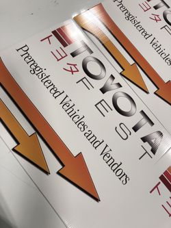 Custom sticker / signs