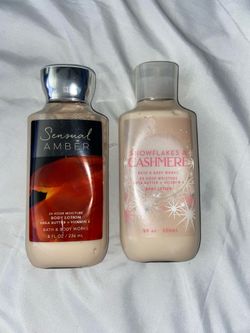 Seasonal Amber and Snowflakes & Cashmere Bath and Body Works  lotion