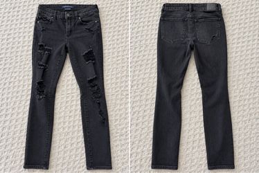 Women’s Size 2 Aeropostale High Rise Jegging Distressed Black Jeans