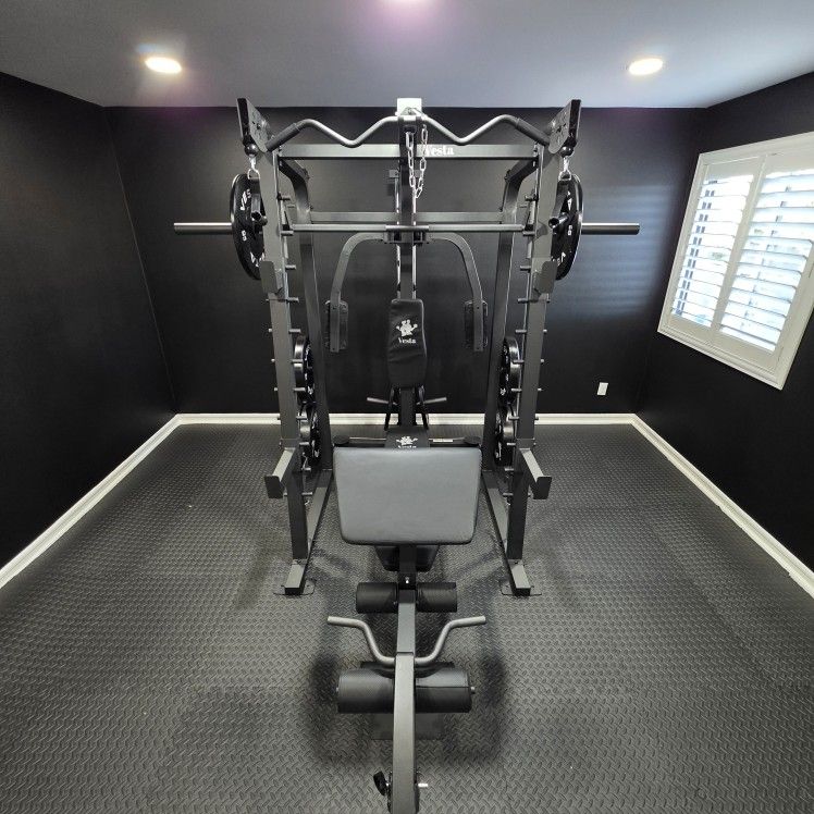 Smith Machine 2001 | Multi-Use Adj Bench | Gym Equipment | Fitness | Squat Rack | Excercise |🔴WEIGHTS AND BARBELL SOLD SEPARATELY 🔴 FREE DELIVERY 🚚