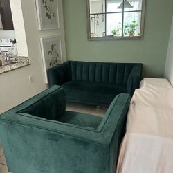 Two green Sofas 