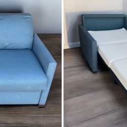 Elegant sleeper sofa with Tempur- pedic mattress & free fitted padded protective cover . 