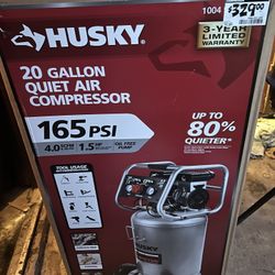 Husky 20 Gal. Vertical Electric Quiet Air Compressor 