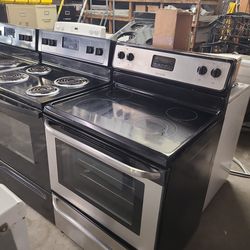 Black Glass Top And Coil Top Stoves