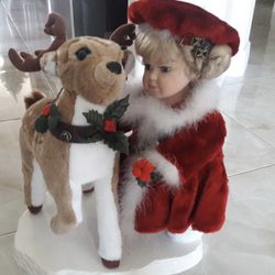 Deer With Little Girl 