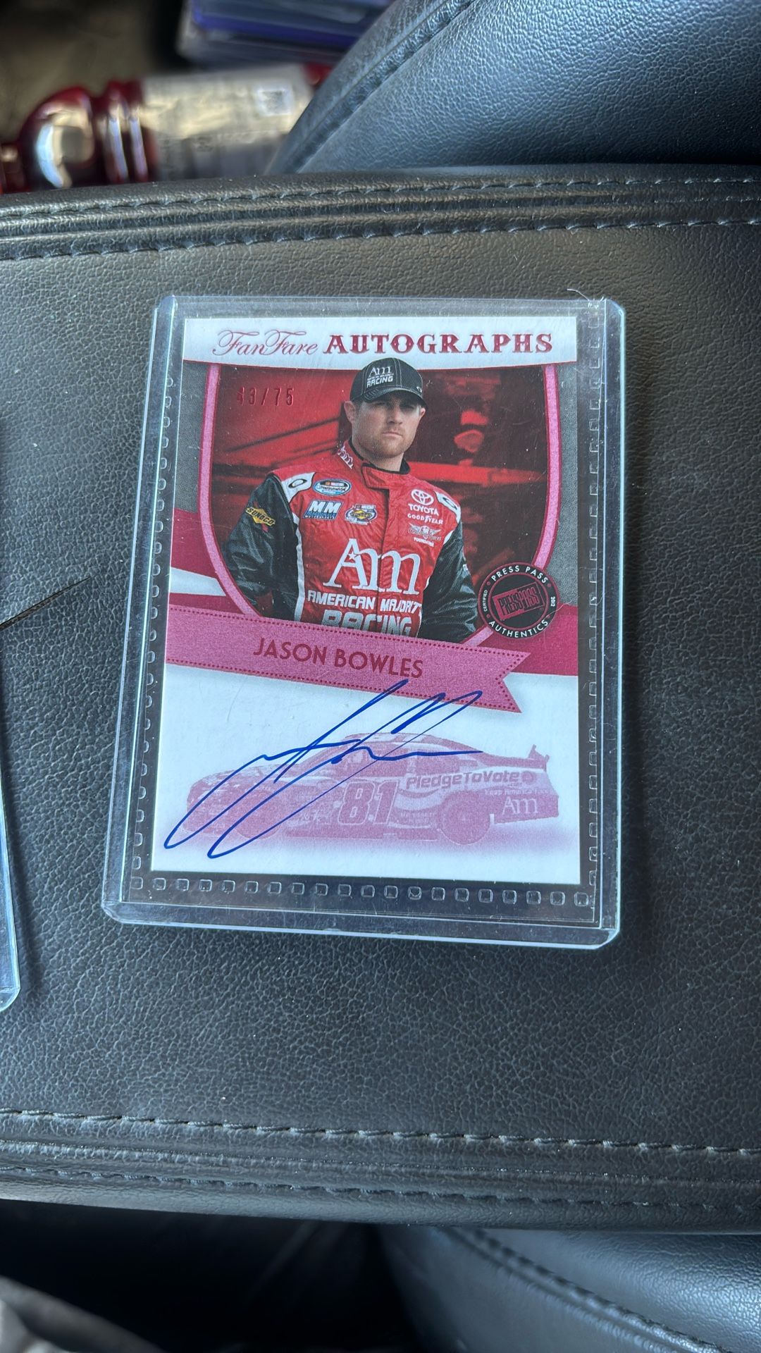 NASCAR drivers autographs