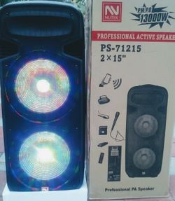 Brand brand bluetooth speaker 13000 watts, 2 speakers 15"