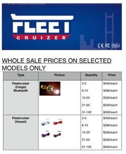 Fleetcruizer Hoverboard Wholesale