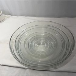 CLEAR GLASS MIXING BOWLS