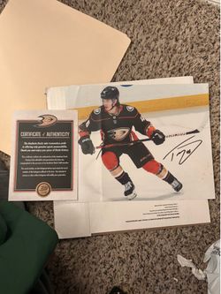 Trevor zegras signed print