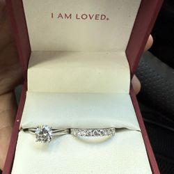14k White Gold Engagement Ring
