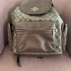 Coach Leather Backpack