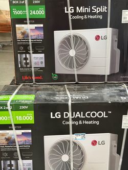New LG 18,000 Btu Heating and Cooling Mini Split 18k 230v