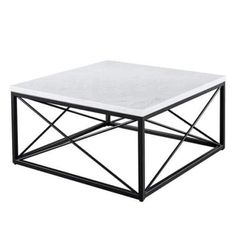 HAPPY HOMES White Marble Cocktail Table
