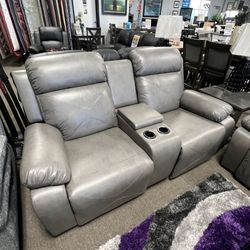 Leather Sofa/Loveseat/Chair $1999🩶RECLINING🎉