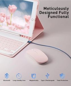 Keyboard Case for iPad 9.7 inch 6th/5th Generation, 2018/2017 Model, iPad Air 2 (2014) - Mouse and Detachable Keyboard for iPad Pro 9.7, Slim Case wit