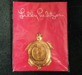 NEW Lilly Pulitzer Gold Turtle Phone Ring and Stand
