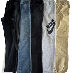 Bundle Of Kids Jeans/Cargo/Joggers Size 12 W/adjustable Drawstring Waist