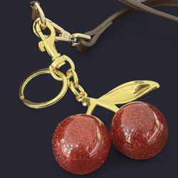 Cherry Bag Charm Key Chain Accessory 