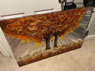 Canvas Painting Autumn Trees