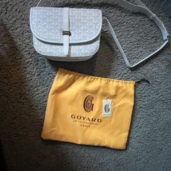 GOYARD 'WHITE' BELVEDERE MM BAG