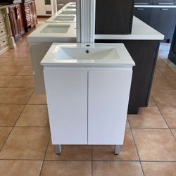 NEW ~ Modern PVC Bathroom Vanity - 24 inches