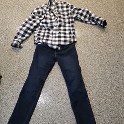 Motorcycle Riding Jeans And Flannel