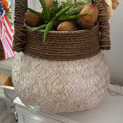 Basket With Acorns