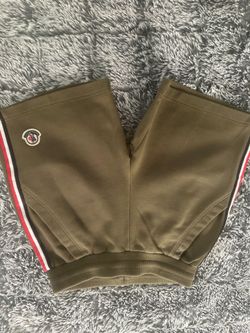 Moncler Shorts - Olive Green w/ Striped Sides