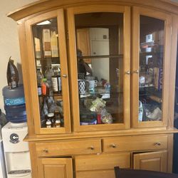 Very Nice Cabinet Solid Wood Two Piece