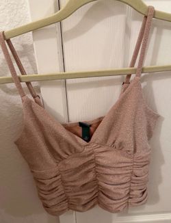 Wild Fable Rose Gold Metallic Top