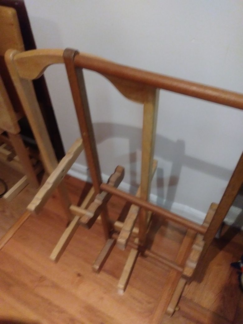 Two Tv Dinner Tray Table Stands