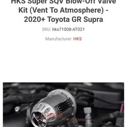 Toyota Supra 2020+ HKS Blow Off Valve