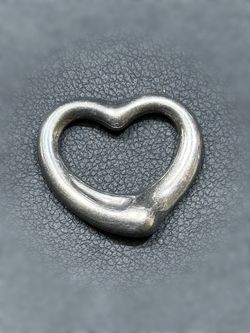 Tiffany & Co Elsa Peretti Open Heart 925 Sterling Silver Pendant Spain