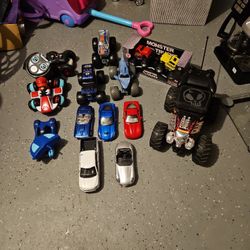 Kids Toys - 4 Remote Control,  Monster Trucks, Classic Cars