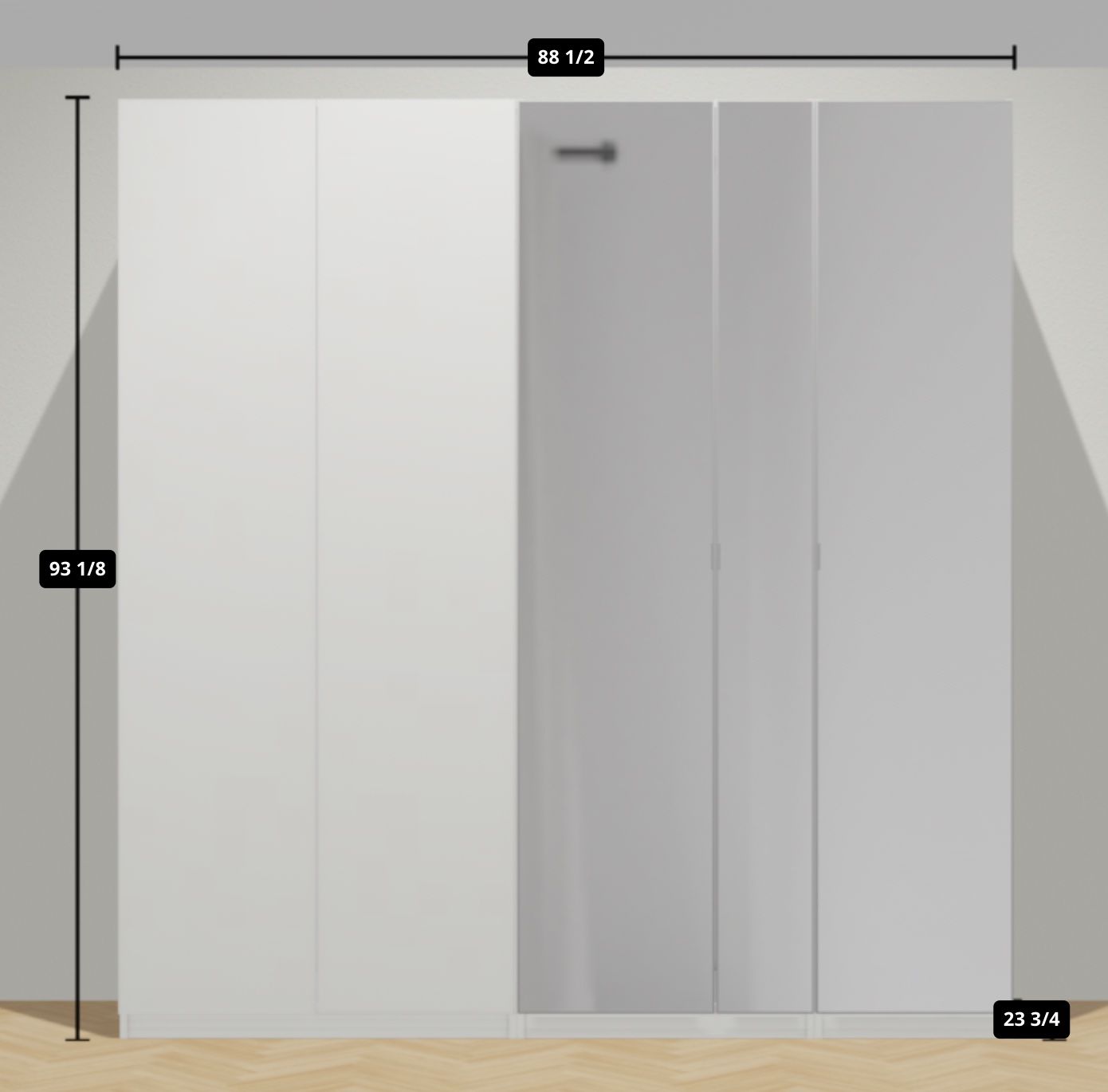 Ikea PAX Wardrobe/closet 93” High
