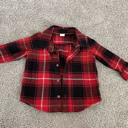 Unisex Baby Plaid Shirt 