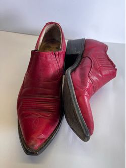 Nocona Red Vintage Ankle Cowgirl Booties