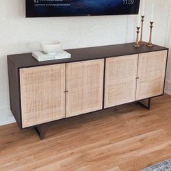 Pottery barn 2024 cane console