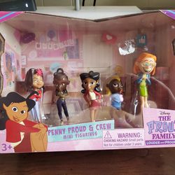 Disney The Proud Family Penny Proud and Crew Mini Figure Set 5 Pieces NEW